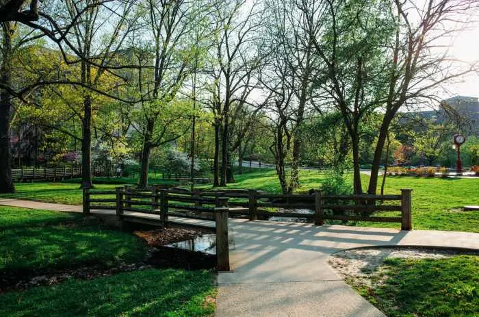 Indiana University walking trail in Bloomington