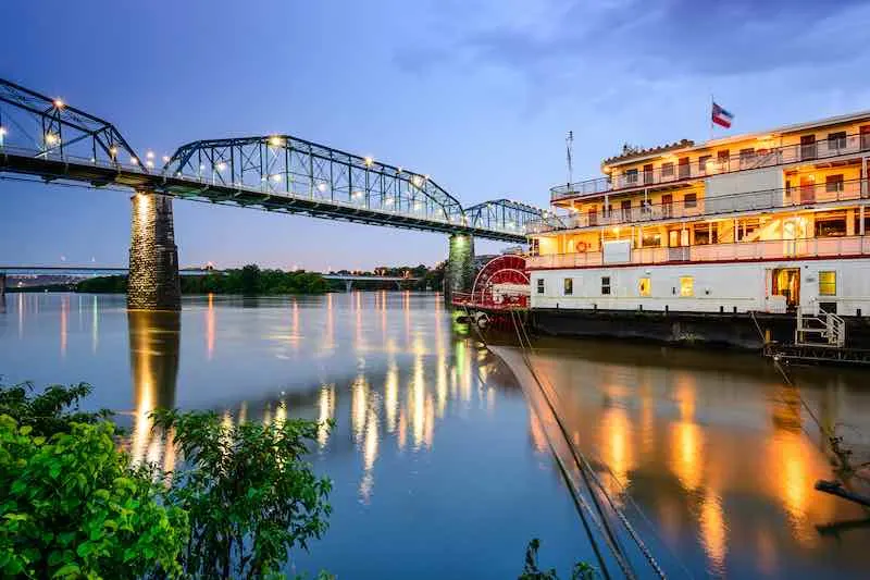 Chattanooga, Tennessee, USA riverfront. Steamboat ride.