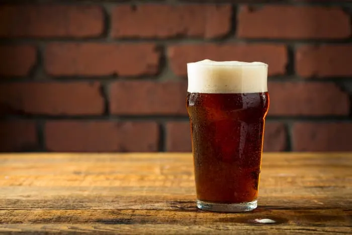 dark beer on a table