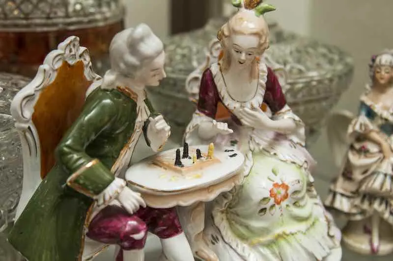Porcelain figurine, antique vintage ceramic