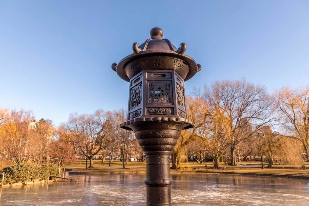 Japanese Lantern Sculpture in Boston Public Garden/Boston Common