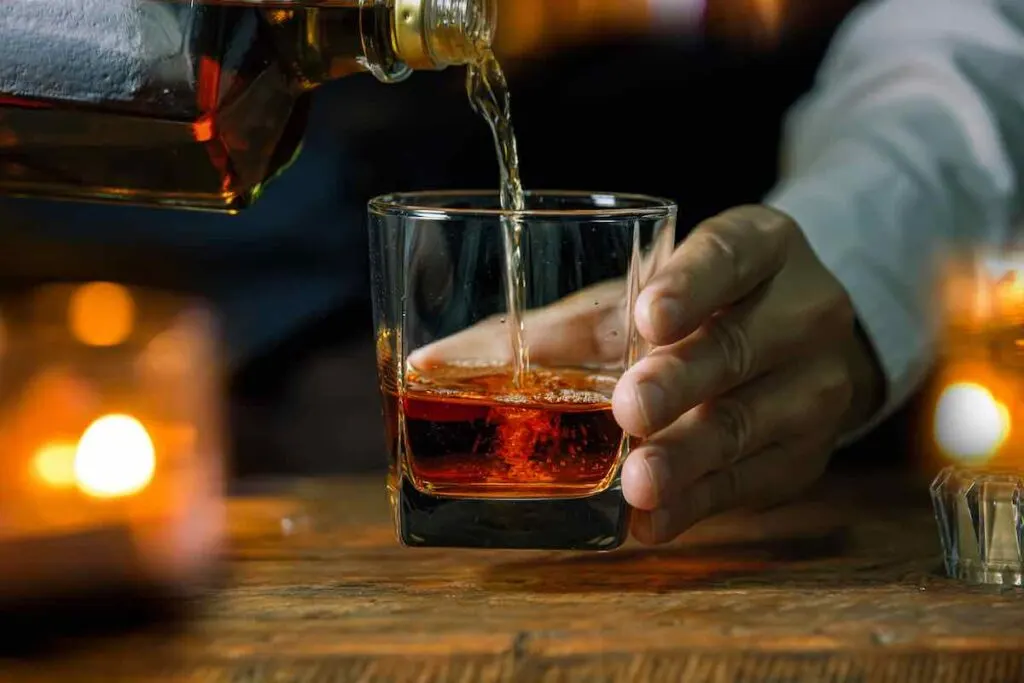 Bartender Serve Whiskey