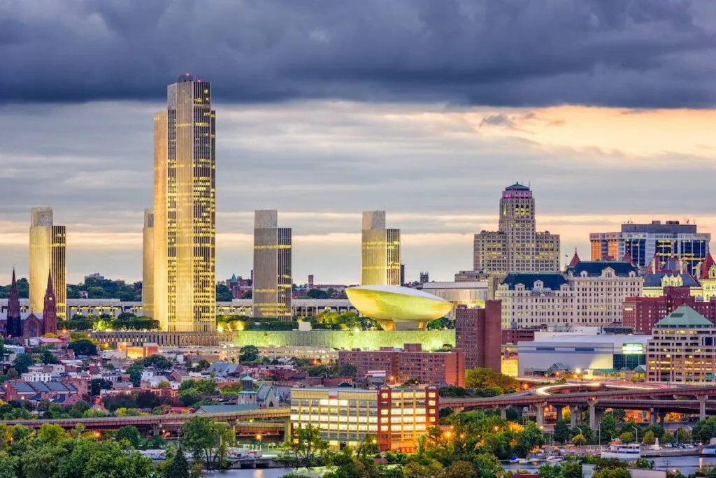 Albany, New York, USA downtown skyline