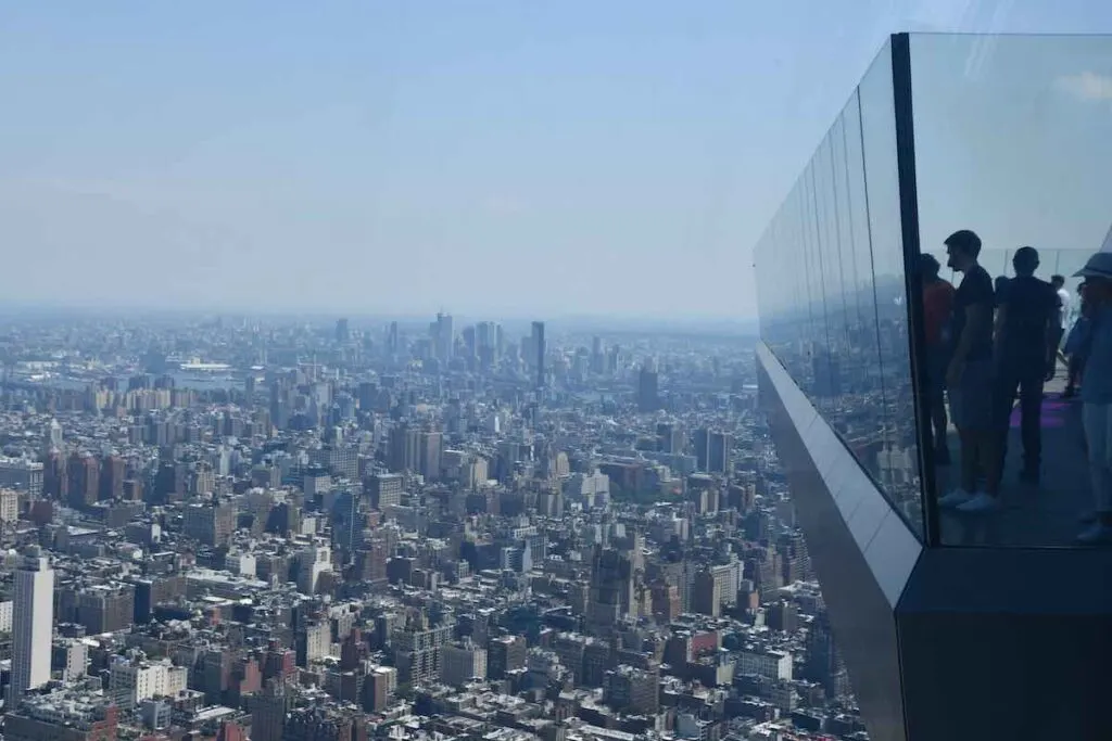 Aerial View of New York City from The Edge Observation Deck at Hudson Yards