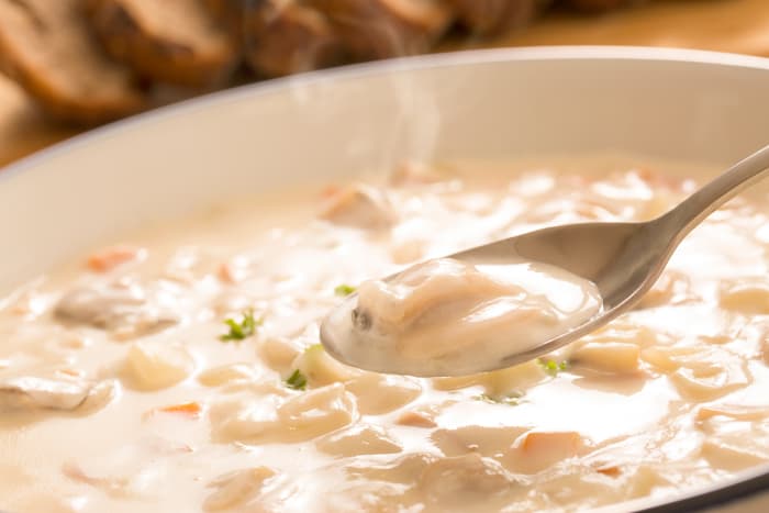chowder soup in a bowl
