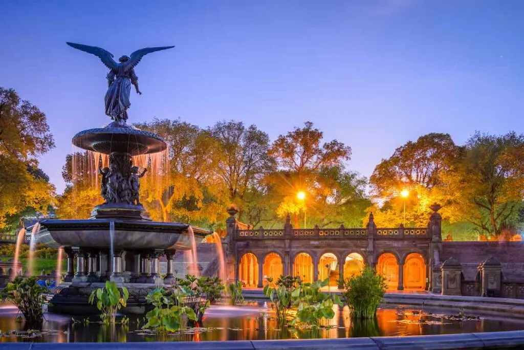 New York, New York, USA at Bethesda Terrace in Central Park