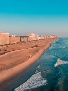 A view of Virginia Beach, possibly one of the best beaches in Virginia.