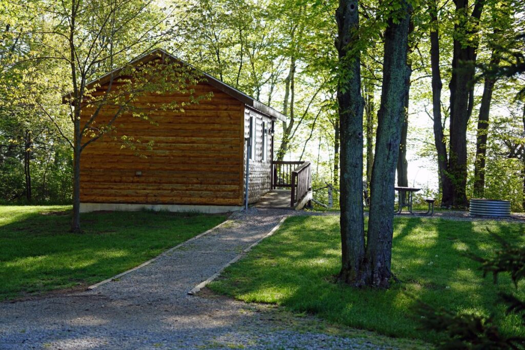 A cabin at Lakeport State Park in Michigan. 