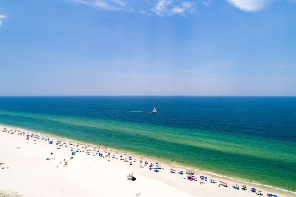 The Gulf Shores, where you'll find the best beaches in Alabama.