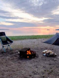 Camping on Lake Superior Michigan