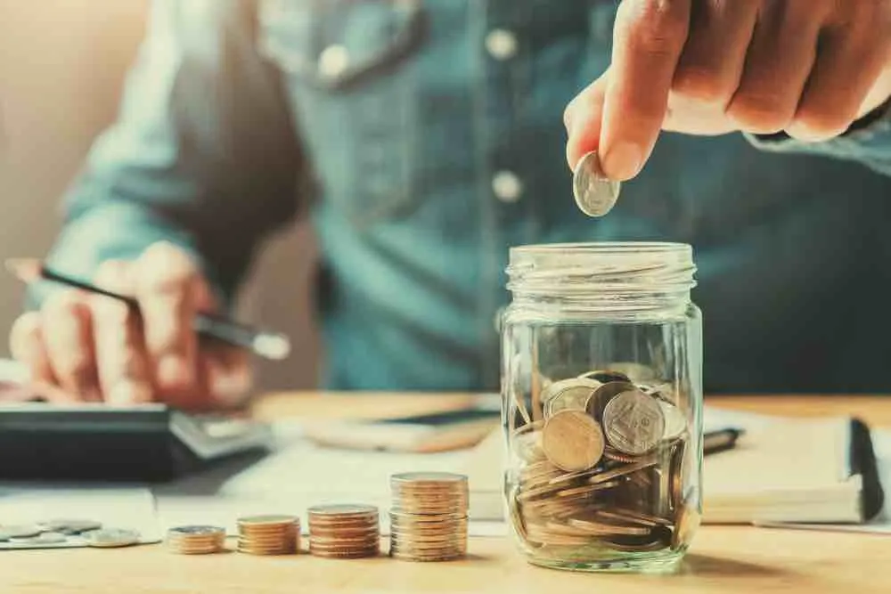 coins in a jar