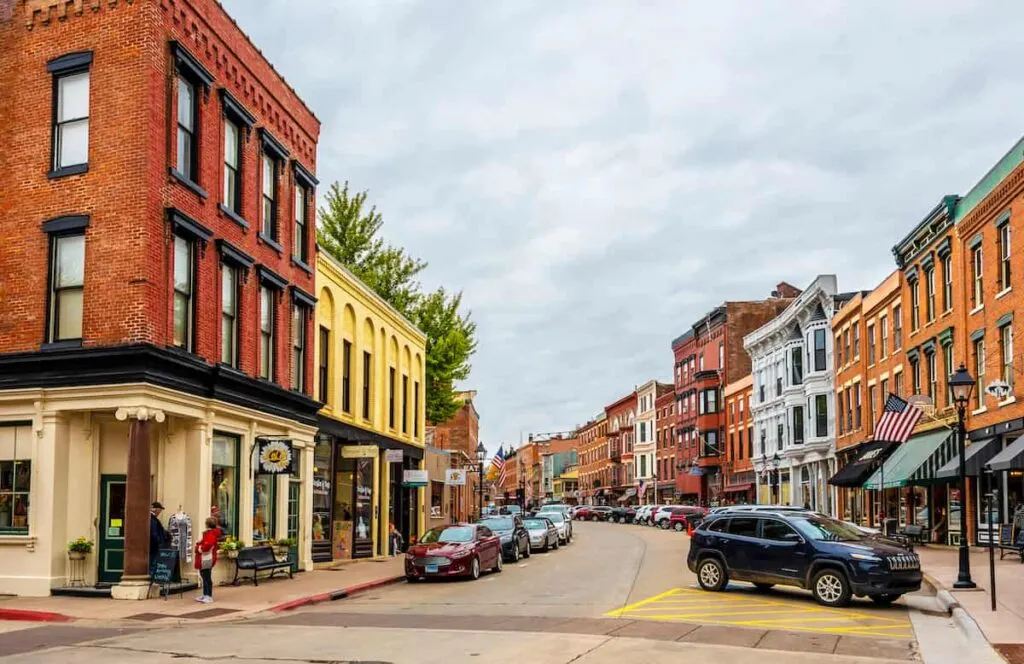 Historic business district in Galena, IL.